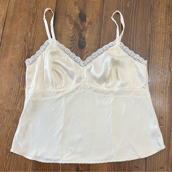 New York & Company Tops - Vintage Y2K Cream White Silk Cami Tank Top New York & Company Womens Size 12